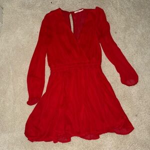 Red Long Sleeve Dress